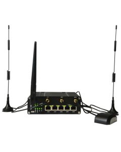 Milesight UR35-L04EU-G-P-W 4G Dual-SIM industrial router with WiFi, PoE PSE, GPS, RS232 and RS485